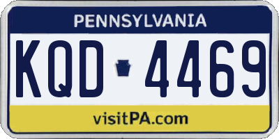 PA license plate KQD4469
