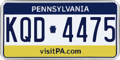 PA license plate KQD4475