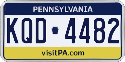 PA license plate KQD4482