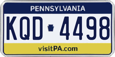 PA license plate KQD4498