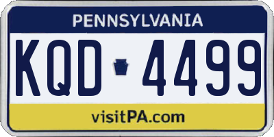 PA license plate KQD4499
