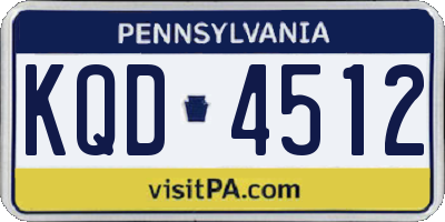 PA license plate KQD4512