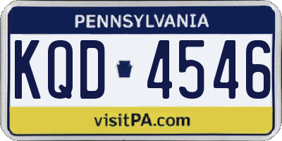 PA license plate KQD4546