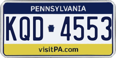 PA license plate KQD4553