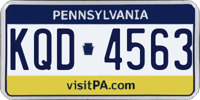 PA license plate KQD4563