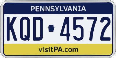 PA license plate KQD4572