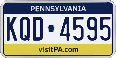 PA license plate KQD4595