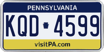 PA license plate KQD4599