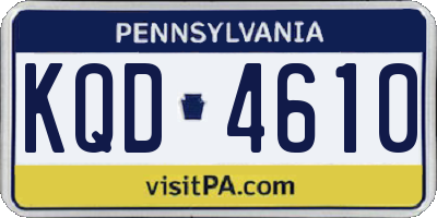 PA license plate KQD4610