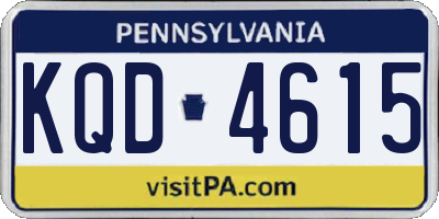 PA license plate KQD4615