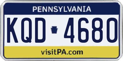 PA license plate KQD4680