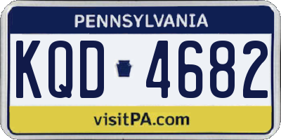 PA license plate KQD4682
