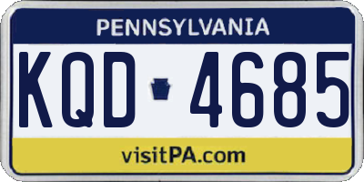 PA license plate KQD4685