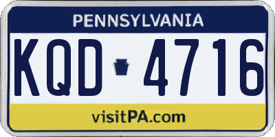 PA license plate KQD4716