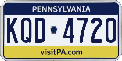 PA license plate KQD4720