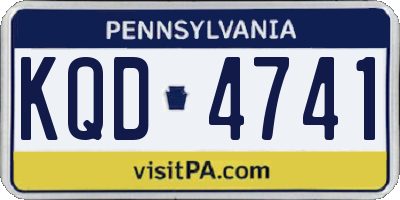 PA license plate KQD4741
