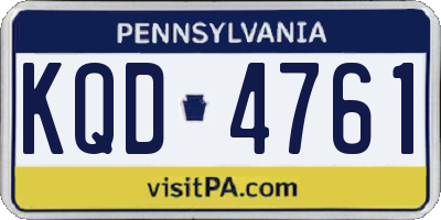 PA license plate KQD4761