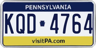 PA license plate KQD4764