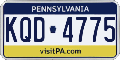 PA license plate KQD4775