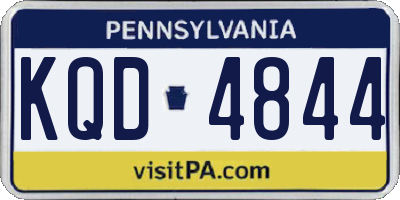 PA license plate KQD4844