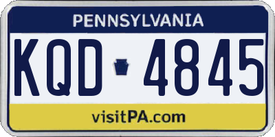 PA license plate KQD4845