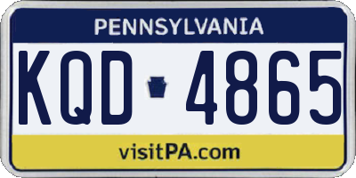 PA license plate KQD4865