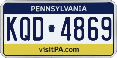 PA license plate KQD4869