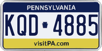 PA license plate KQD4885