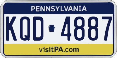 PA license plate KQD4887