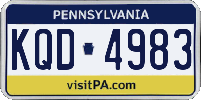 PA license plate KQD4983