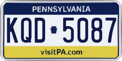 PA license plate KQD5087