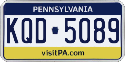 PA license plate KQD5089