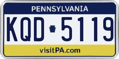 PA license plate KQD5119