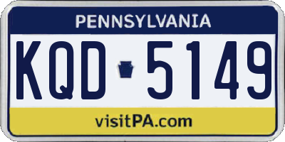 PA license plate KQD5149