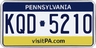 PA license plate KQD5210
