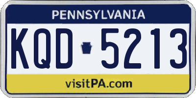 PA license plate KQD5213