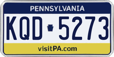 PA license plate KQD5273