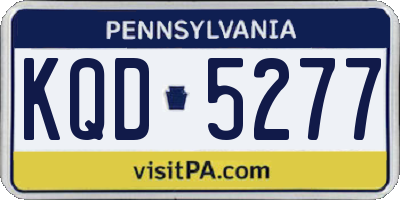 PA license plate KQD5277