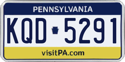 PA license plate KQD5291