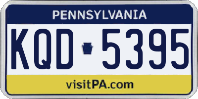 PA license plate KQD5395