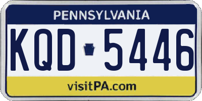 PA license plate KQD5446
