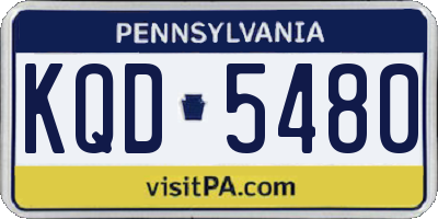 PA license plate KQD5480