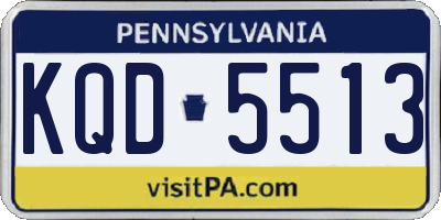 PA license plate KQD5513