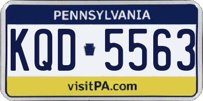 PA license plate KQD5563