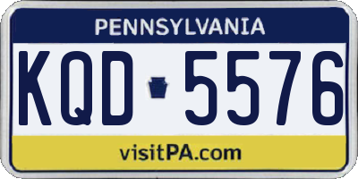 PA license plate KQD5576