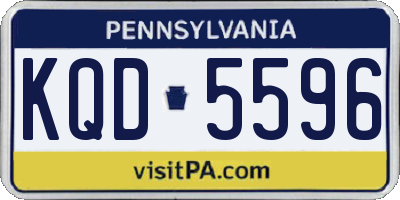 PA license plate KQD5596