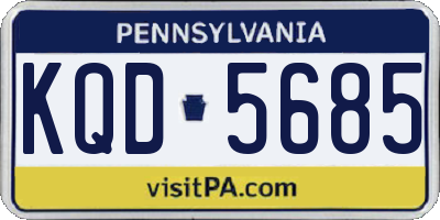 PA license plate KQD5685