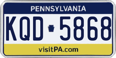PA license plate KQD5868