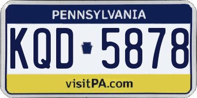 PA license plate KQD5878