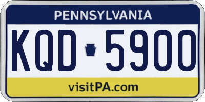 PA license plate KQD5900